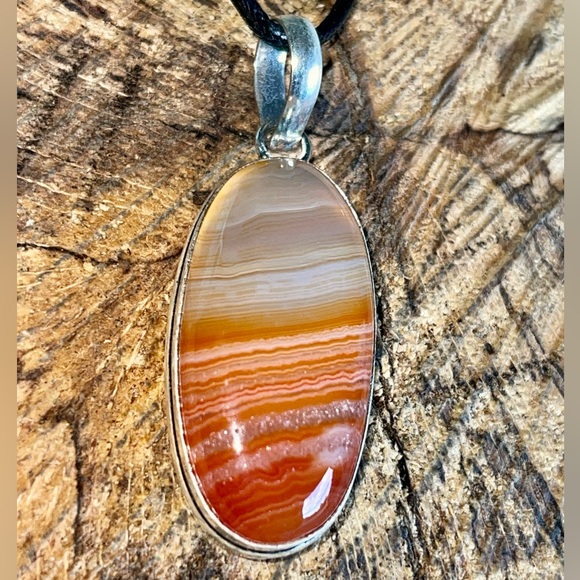 Rustic Sardonyx Pendant 2” - Picture 2 of 5